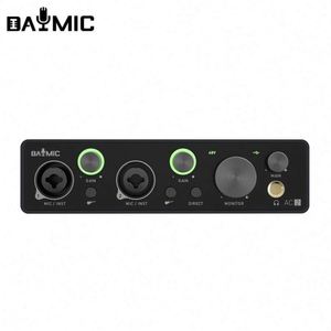 DAYMIC Professional X2 Audio Interface <strong>Digital</strong> Portable 48V Microphone Recordingm Music 2 Channel Sound <strong>Card</strong> - Product Image 6