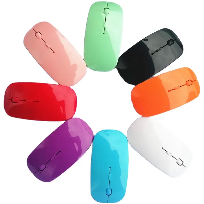 Mouse Wireless da gioco 2.4G Mouse Wireless ottico Ultra sottile USB ricevitore 2.4G Mouse Super sottile per PC Desktop portatile