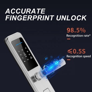 WiFi <strong>Network</strong> <strong>Connected</strong> Keyless Digital Electronic Entry Control Smart Home Security Fingerprint Handle Lock Aluminum Memory Card - Product Image 5