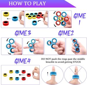 Lo lắng cứu trợ 3pcs thiết lập nhiều màu từ Nhẫn <span class=keywords><strong>spinner</strong></span> thần tài đồ chơi món quà mới lạ cho 8 + tuổi bé trai cô gái - Product Image 6