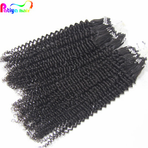 Natural Colour Kinky Curly Micro-loop Indian Raw <strong>Human</strong> Hair Extensions for Women Online Shopping <strong>Canada</strong> Tight Curly Micro-Link - Product Image 4