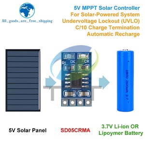 Regolatore di carica solare MPPT 1A 4.2V 3.7V 18650 modulo caricabatteria al litio agli ioni di litio LiPo SD05CRMA ricarica della batteria del pannello solare - Product Image 2