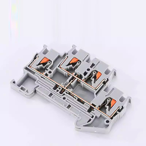 Double-layer <strong>terminal</strong> in-line up-and-down interconnection PTTB2.5-PV tool-free <strong>spring</strong> <strong>connection</strong> 4 holes <strong>terminal</strong> <strong>block</strong> - Product Image 2