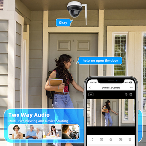 2.4G & 5Ghz wi-fi 5MP IP摄像机PTZ圆顶摄像机，用于房屋安全IP66智能位置巡逻双向音频运动自动跟踪 - Product Image 4