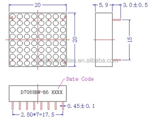 8x8 pannello matrice LED tipo grafico matrice LED Painel - Product Image 5