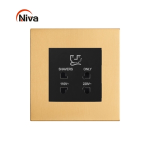 NIVA เต้ารับเครื่องโกนหนวดชุดไฟติดผนัง, เต้ารับปลั๊กไฟ13แอมป์สามารถปรับแต่งสีได้ - Product Image 3