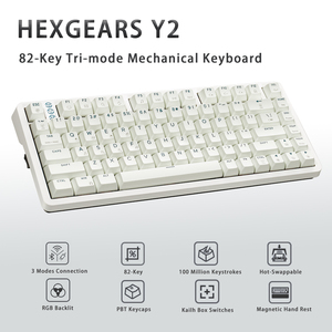 2023 nueva moda teclado inalámbrico RGB para juegos RGB retroiluminado personalizado 82 teclas Mini Teclado mecánico óptico para escritorio - Product Image 5