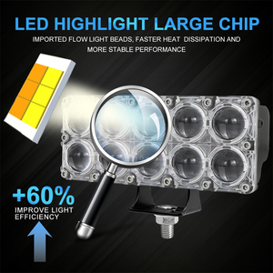 Auxiliary <strong>Light</strong> <strong>10</strong> Led Lens Spotlight 6 Inch Work <strong>Light</strong> for Truck Tractor Excavator Fog Lamp for Car Led <strong>Light</strong> Motorcycle - Product Image 5