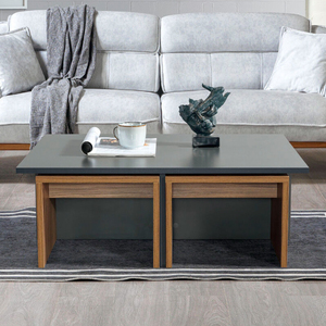 <strong>Rectangular</strong> Coffee <strong>Table</strong> <strong>Nesting</strong> Small <strong>Tables</strong> Combination Small Apartment Living Room Gray Walnut Color Tea <strong>Table</strong> ST-0099 - Product Image 2