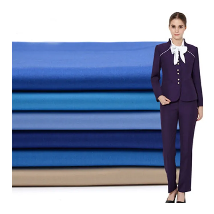 Fabrik großhandel Sommer beliebte Waren 160 gsm 130 * 70 twill polyester / baumwolle spandex stoff stretch für Damenkleid