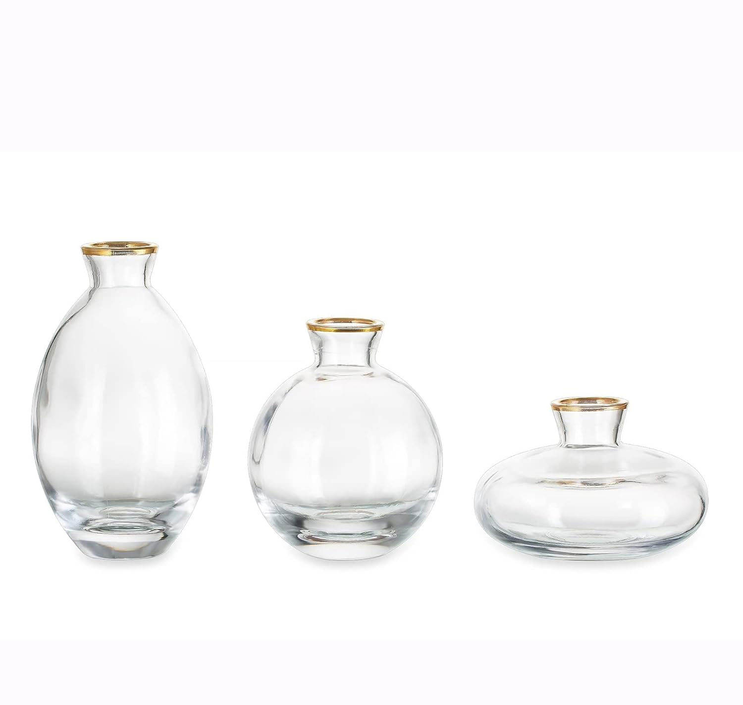 Clair avec bord doré (ensemble de 3 pièces)