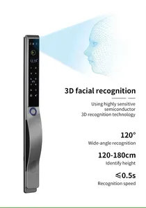 IP66 TUYA impermeabile Smart Lock porta scorrevole Video citofono 3D volto riconoscimento delle impronte digitali RFID carta codice chiave serratura porta - Product Image 2