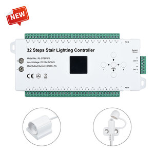 Controlador LED de Iluminación de Escalera, Sensor de Movimiento PIR, Iluminación Interior, Escalera SPI, Pantalla de Interruptor de Control de Luz, 32 Pasos, 1 Unidad - Product Image 1