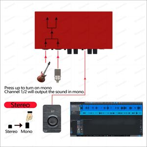 Interfaz de audio multifuncional Grabación USB para ventas al por mayor Interfaz de audio Estudio de grabación - Product Image 6