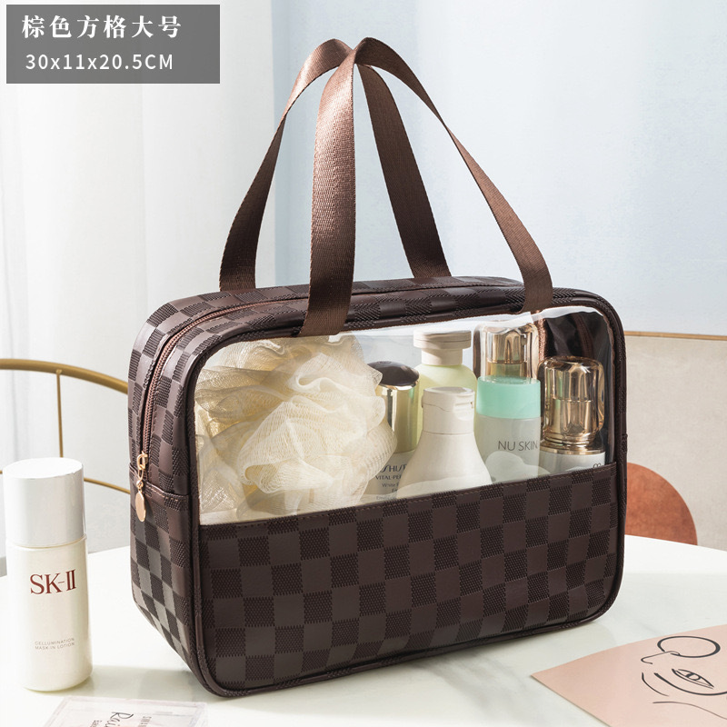 Transparent checkered brown large size