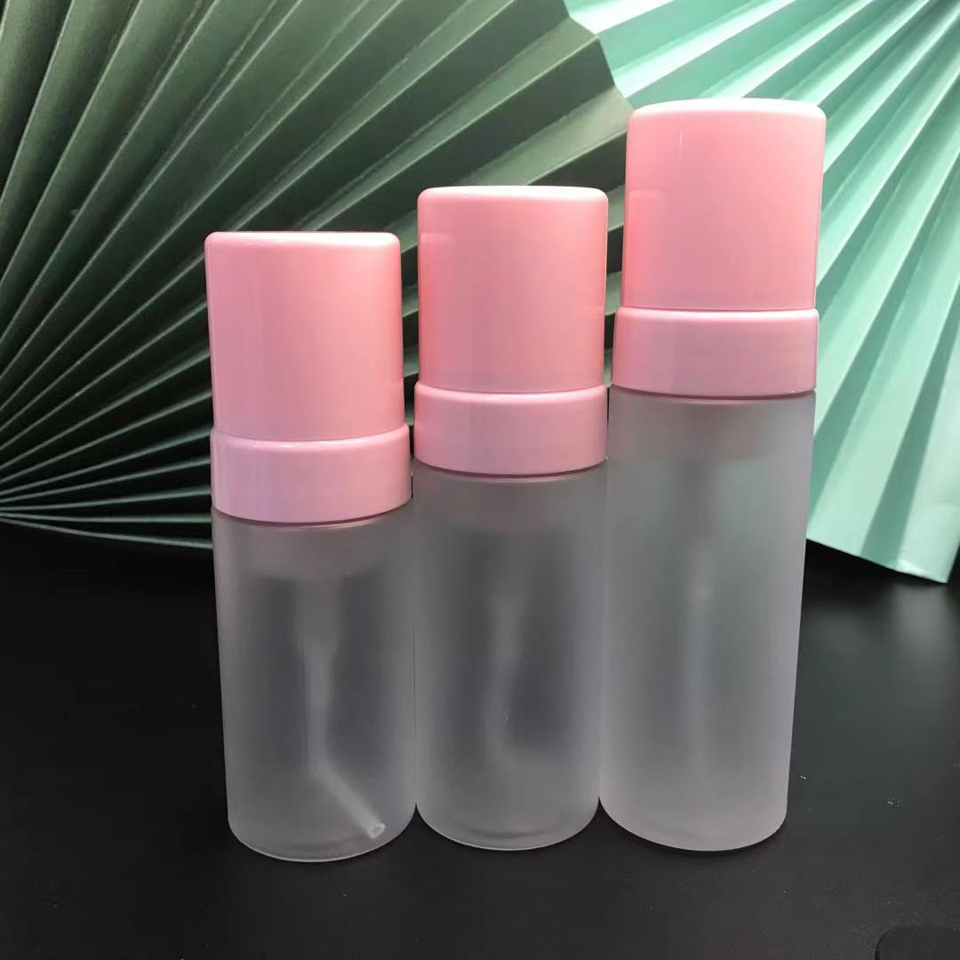 Trasparente satinato+pompa rosa+tappo rosa