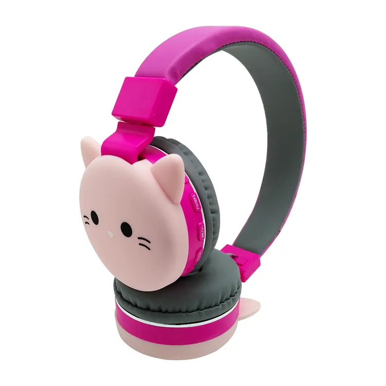 Mini Foldable Cartoon Cat Ear Kids Boy Girl Gift Wireless Headphone Bulk Earphones Cute Animal Mp3 Animals Earphone Jack Plug