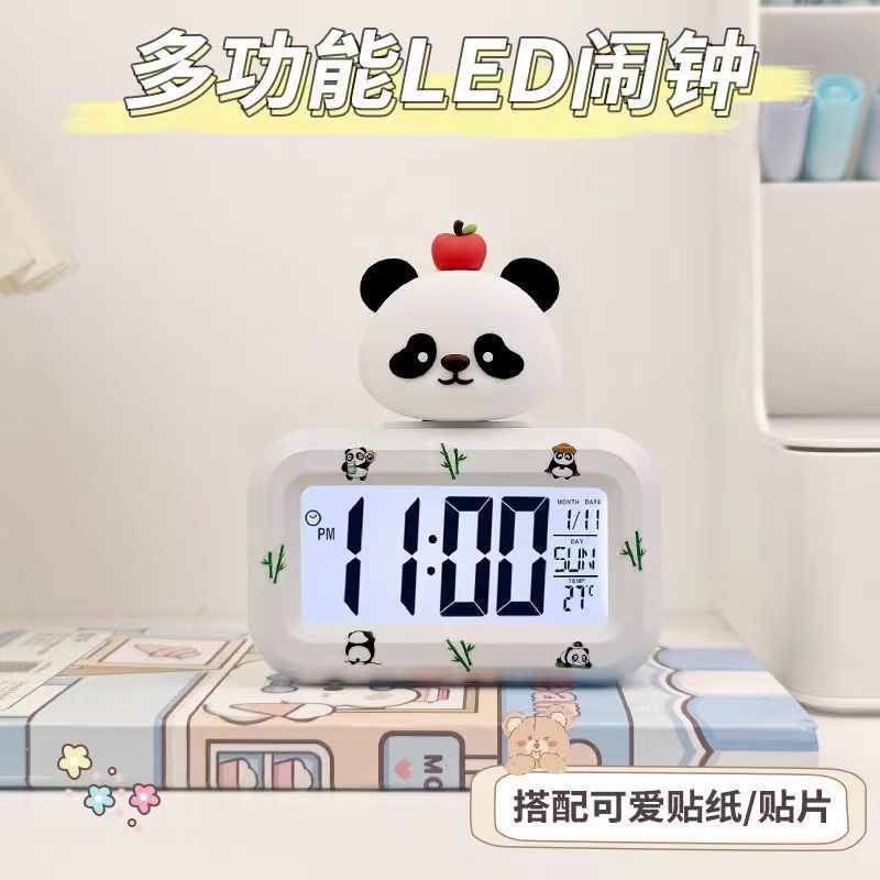 Autocollant de jouet en peluche Panda blanc, batterie