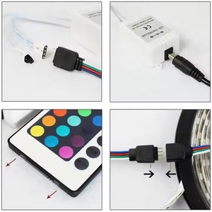 24-кнопочный ИК-пульт дистанционного управления для 5050 RGB полосы света мигающий диммер RGB для бега программируемый светодиодный контроллер света - Product Image 6