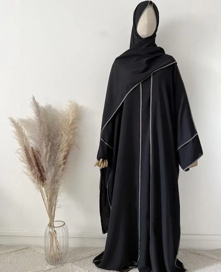 الأكثر مبيعًا 2 طقم تركي دبي عباية كيمونو متواضعة عباية عالية الجودة ملونة فستان إسلامي نسائي