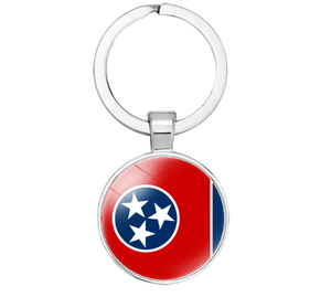 Tennessee bayrağı anahtar halka kolye amerika abd devletleri bayrak desen dijital fotoğraf anahtarlık fabrika doğrudan - Product Image 1