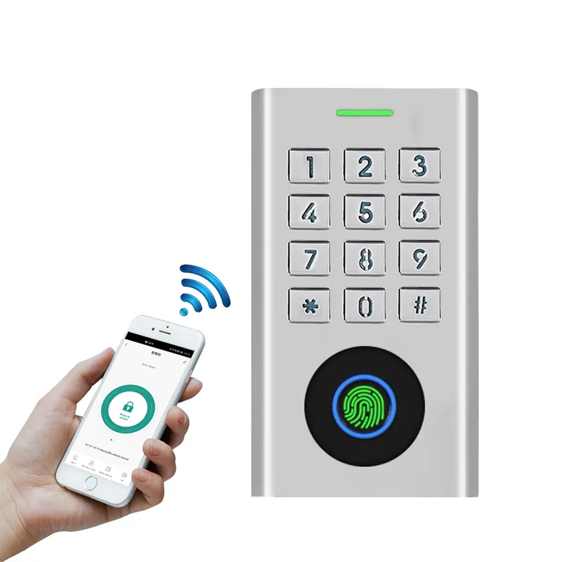 Secukey Tuya App ผลิตภัณฑ์ควบคุมการเข้าถึงไบโอเมตริกซ์การควบคุมการเข้าถึง Rfid แป้นพิมพ์ควบคุมการเข้าถึงลายนิ้วมือด้วยปุ่มทางกายภาพ