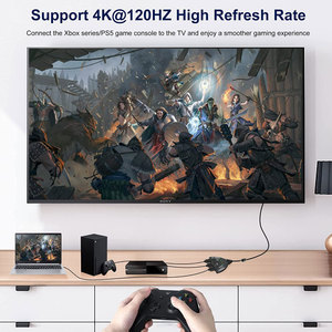 <strong>Hdmi</strong> <strong>2</strong>.1 Switcher 4320P 8K <strong>Hdmi</strong> <strong>Switch</strong> 3 in 1 Out 3 Port <strong>Hdmi</strong> Hub Pigtail Cable for Dvd Hdtv Xbox Ps3 Ps4 - Product Image 3