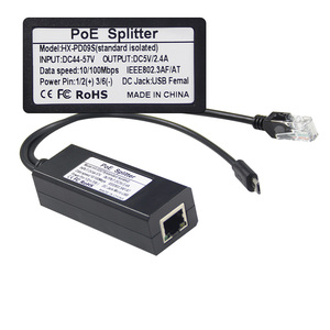 POE Splitter 48V <strong>Input</strong> 5V 2.4A Output 100Mbps Active <strong>Power</strong> Over Ethernet Adapter for Security Camera Surveillance - Product Image 3