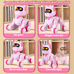 Zhorya Smart <strong>Remote</strong> <strong>Control</strong> Cat Programmable Electronic Toy Head Touch Sensing Dancing Music Lighting RC <strong>Robot</strong> Pet Toys - Product Image 3