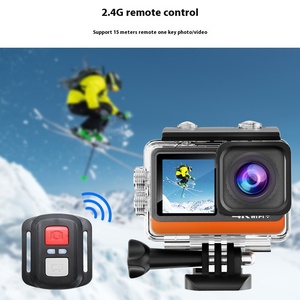 C8S HD 4K/60fps spor kamera ile 2.4G uzaktan kumanda 15m uzaktan fotoğraf çift renkli dokunmatik ekran MicroSD medya depolama - Product Image 3