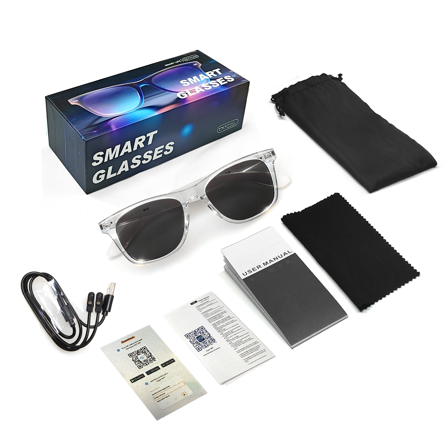 Clear- Gray Sunglasses