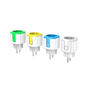 European Standard WiFi Smart Socket Green Blue Yellow Mobile App <strong>Remote</strong> Wireless Timer Switch Compatible <strong>AU</strong>/EU/UK/FR/US Plug - Product Image 1