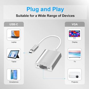 通用串行总线C Thunderbolt 3型3.1至VGA母适配器，适用于苹果笔记本2019 2020 2021空气苹果平板电脑三星银河 - Product Image 4