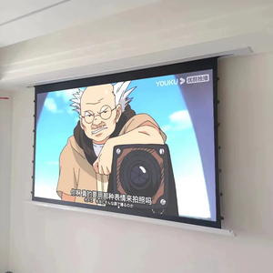 Sistema de cine en casa de techo oculto integrado de 84 pulgadas para uso doméstico, pantalla de proyector antiluz de elevación con Control remoto eléctrico HD - Product Image 4