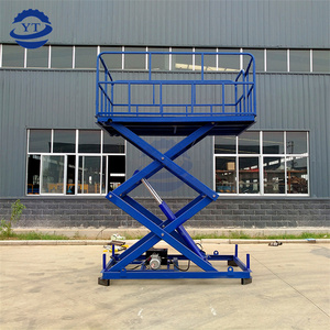 Cheap Price Stationary Scissor Lift Mechanical Heavy <strong>Load</strong> 1-3tons Hydraulic Cargo Lift <strong>Table</strong> for Sale