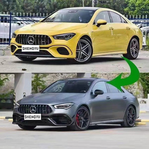 A45 AMGモデルに変更されたベンツAクラスW177 2020-2022に適したグリルとリアリップ付きのフロントバンパーとリアバンパーが含まれています - Product Image 5