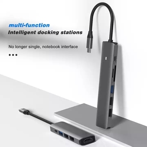 7 in 1 USB tip C Hub ile 4K HDTV RJ45 USB OTG kart okuyucu rj45 Hub Ethernet adaptörü USB C Hub - Product Image 2