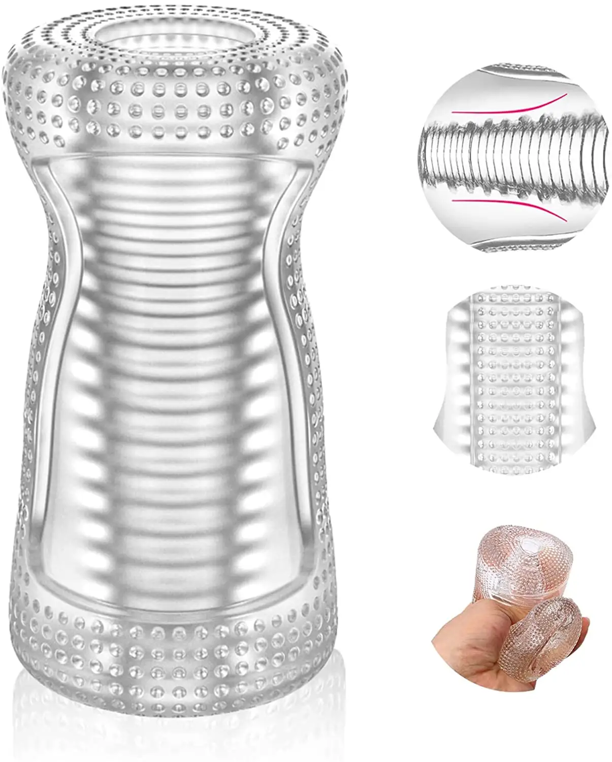 Nova venda quente Masculino Masturbador Sex Toys para Homens Portátil Pocket Cup Stroker com Vagina Texturizado Penis TPE fornecedor por atacado