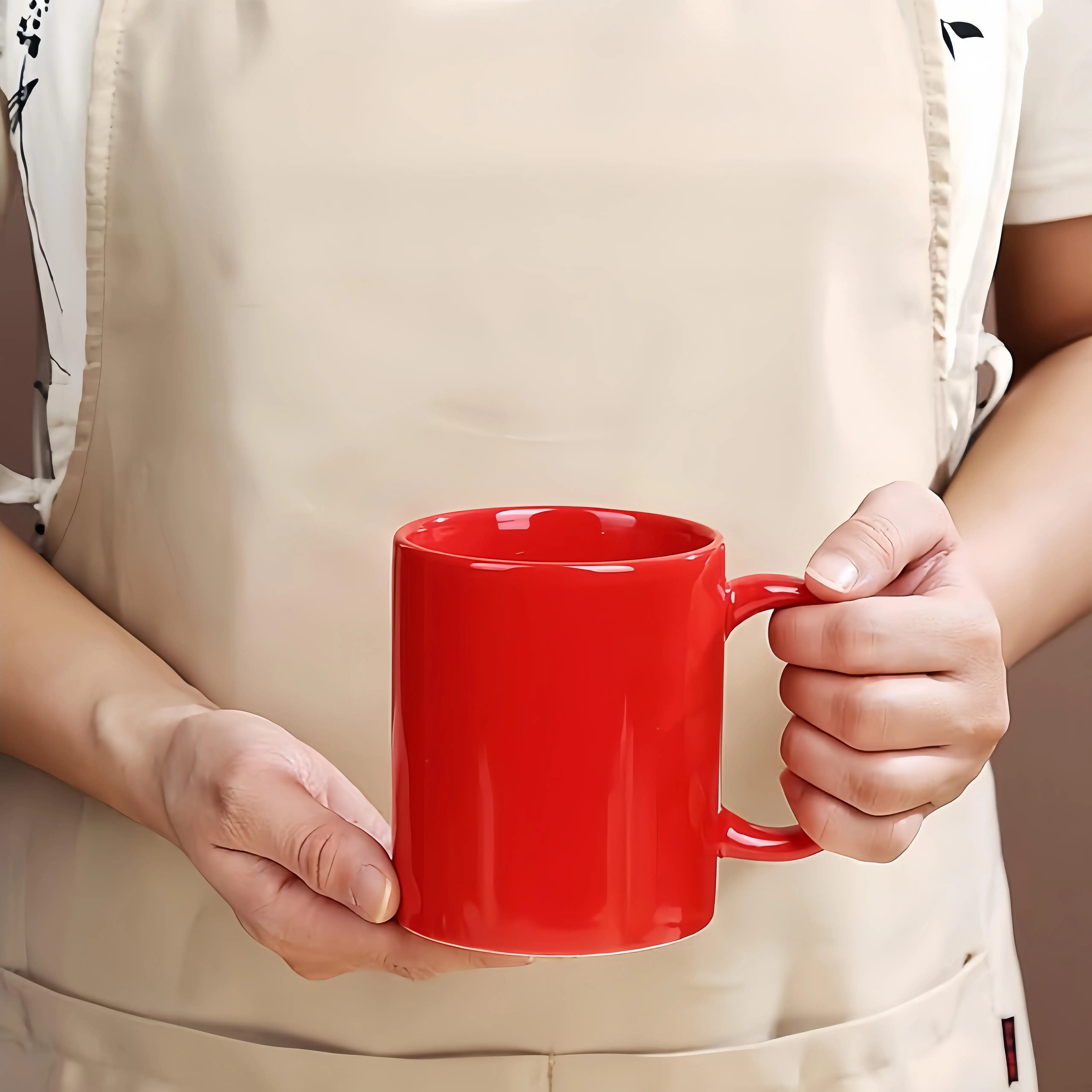 Mug LOGO customized color ceramic coating enamel mug office handmade mug