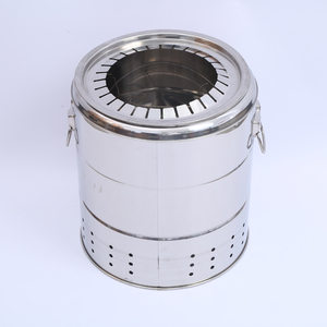 Xách tay thép không gỉ Hàn Quốc BBQ nướng bảng dã ngoại ngoài trời bếp nấu ăn với than tùy chọn cho cắm trại - Product Image 4