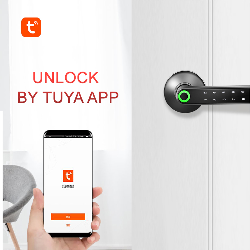 Competitive Price S604 BLE Smart Wifi Tuya APP Lock Intelligent Biometric Fingerprint Door Lock Password Home Door Lock