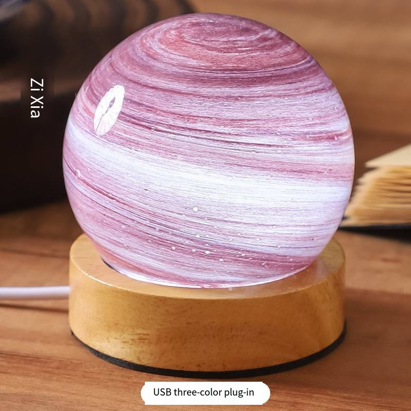 Pantalla de lámpara integrada con brillo púrpura