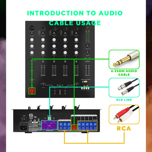GAX-DM6 Factory Selling BT Professional <strong>Audio</strong> Home Stage Performance Mixer <strong>6</strong>-Channel PortableUSB <strong>Interface</strong> - Product Image 6