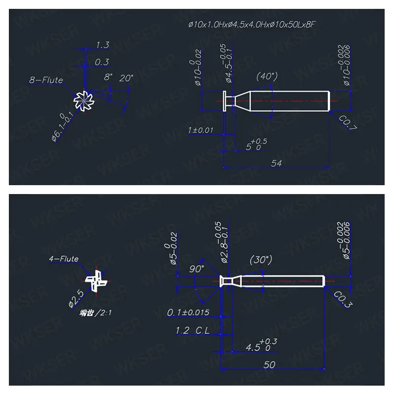 Özel karbür end mill CNC kesme aletleri standart dışı karbür freze kesicisi