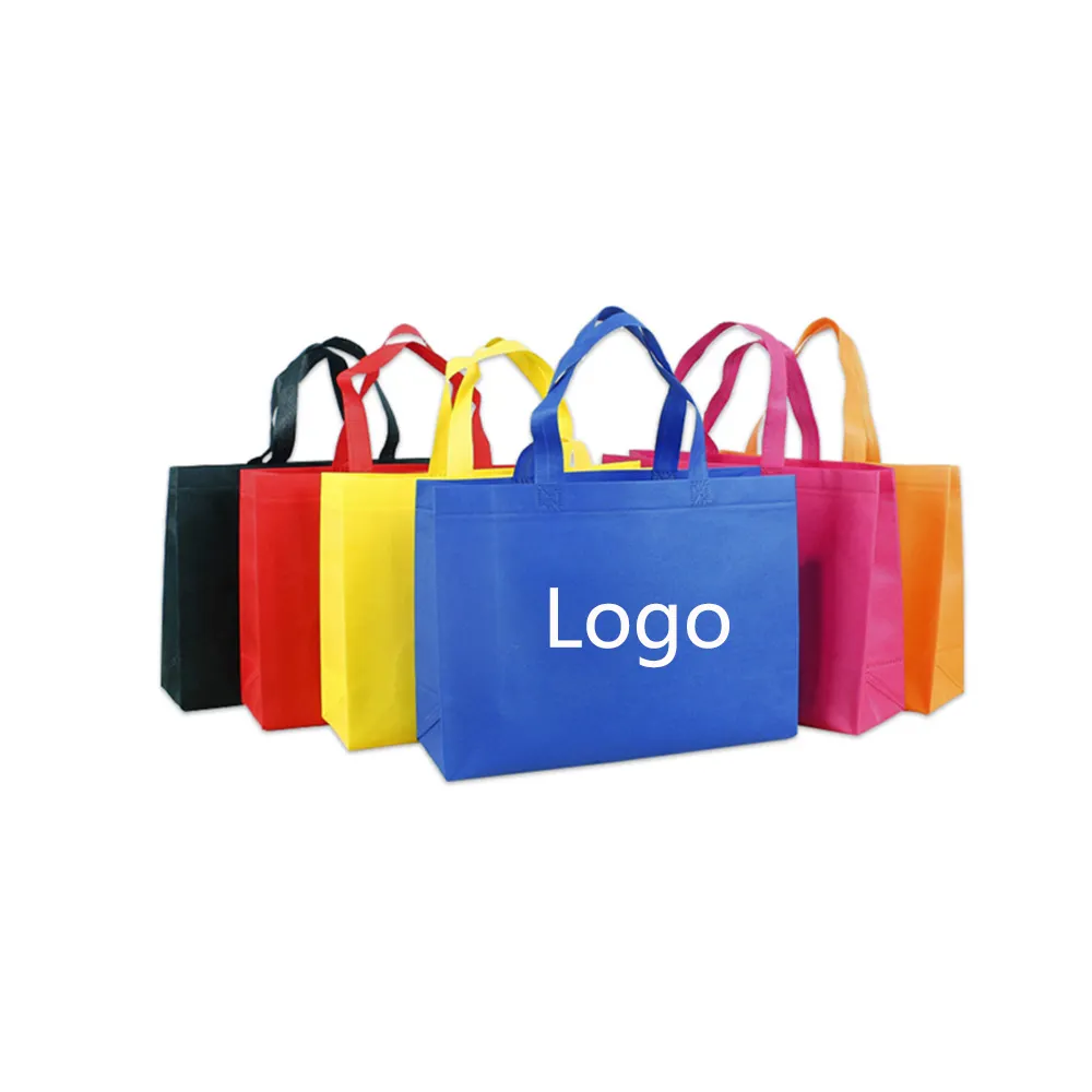 Tas Tote murah kustom cetak dapat didaur ulang kain tas belanja Non Woven dengan Logo