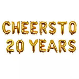 30th SO HAPPY IM 30バンティングバナーバルーンは20歳のレターバルーンに乾杯20歳のお誕生日おめでとうパーティーの装飾グロボス
