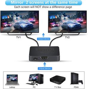 V2.0 4K X 2K@60Hz HDCP 4K <strong>HDMI</strong> Splitter <strong>HDMI</strong> <strong>Switch</strong> Switcher 1X2 Split Amplifier Dual Display for DVD for PS3 HDTV 1 in <strong>2</strong> Out - Product Image 4