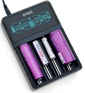 3年間の保証EfestLuc V4充電器EliteV4スマートLcdバッテリー充電器 (車の充電器付き3.7Vリチウムイオンバッテリー用) - Product Image 5