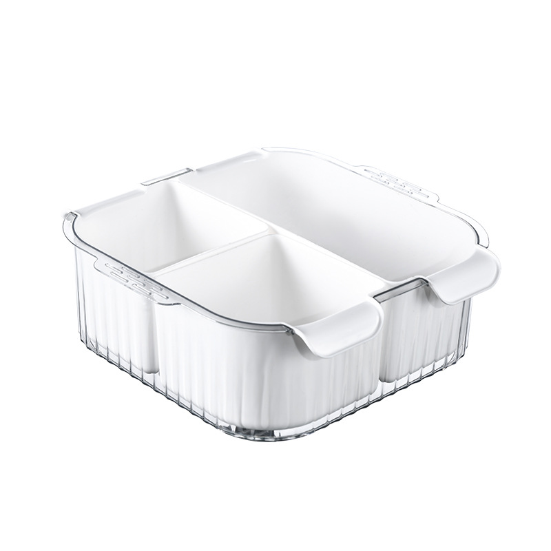 Blanc transparent 3 sections