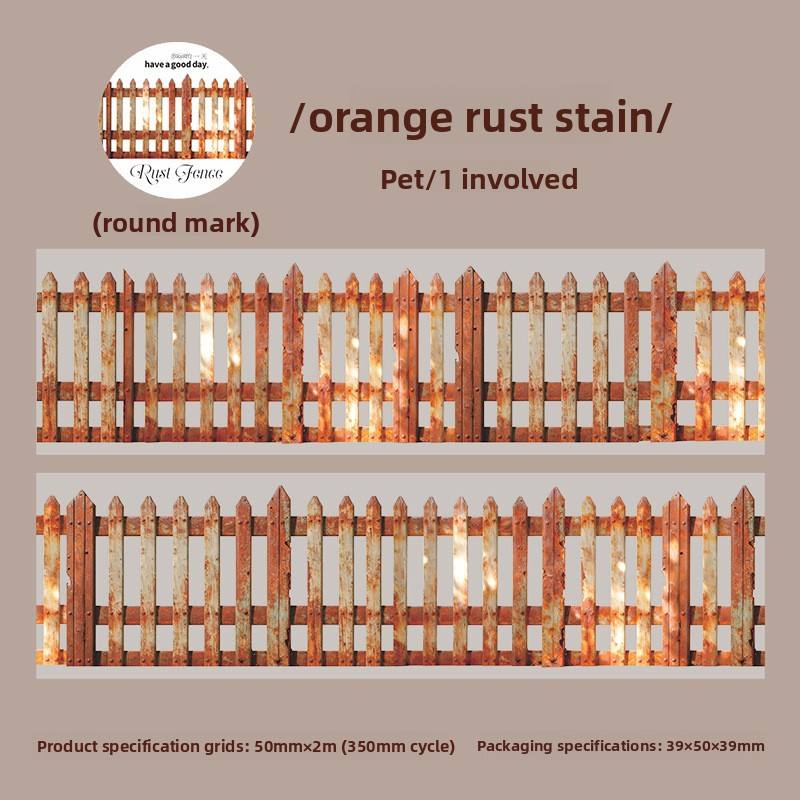 E Orange Rust Marks white